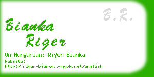 bianka riger business card